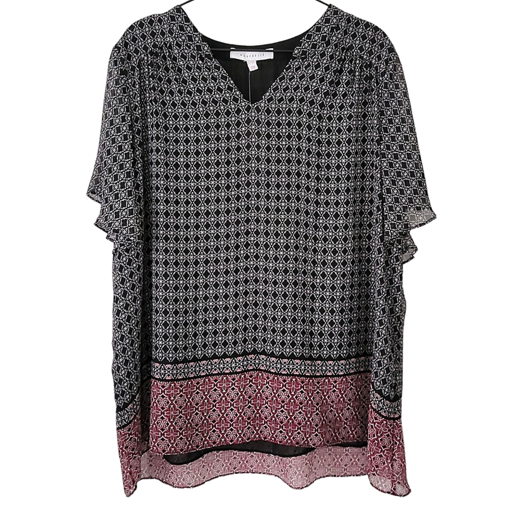 Marybelle Flowy Blouse Size 2X